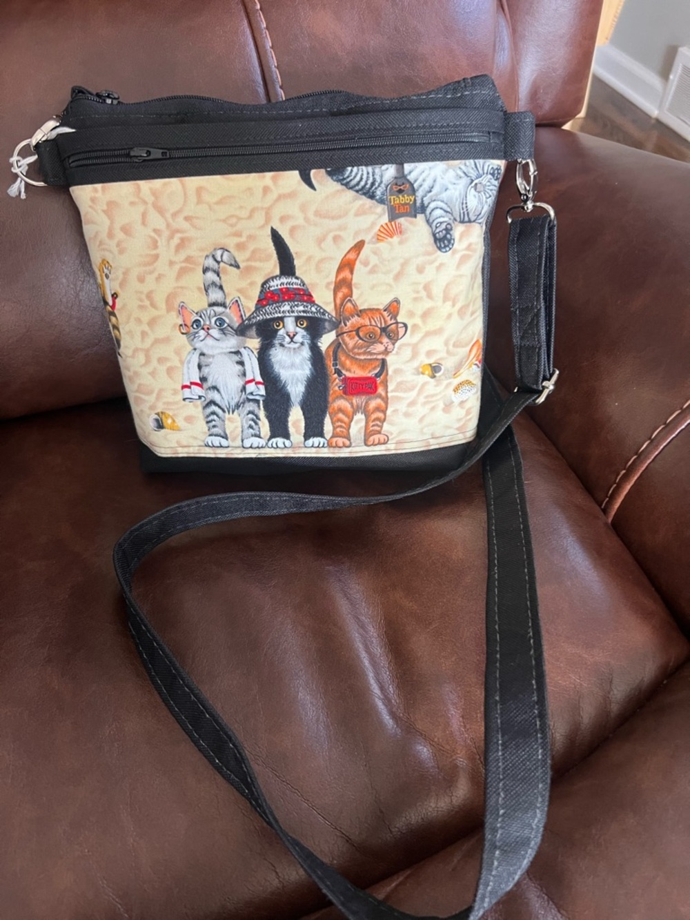 Homemade Cat Print Purse